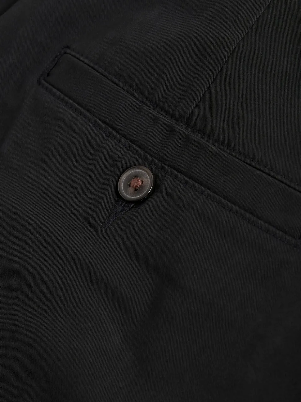 Black Slim Fit Stretch Chinos Shorts