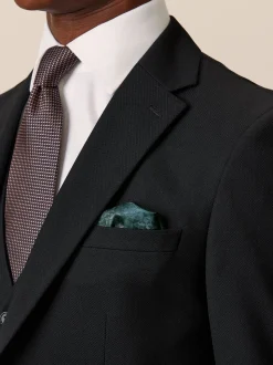 Black Slim Fit Textured Suit Jacket