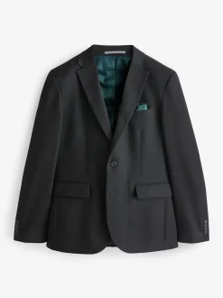 Black Slim Fit Textured Suit Jacket