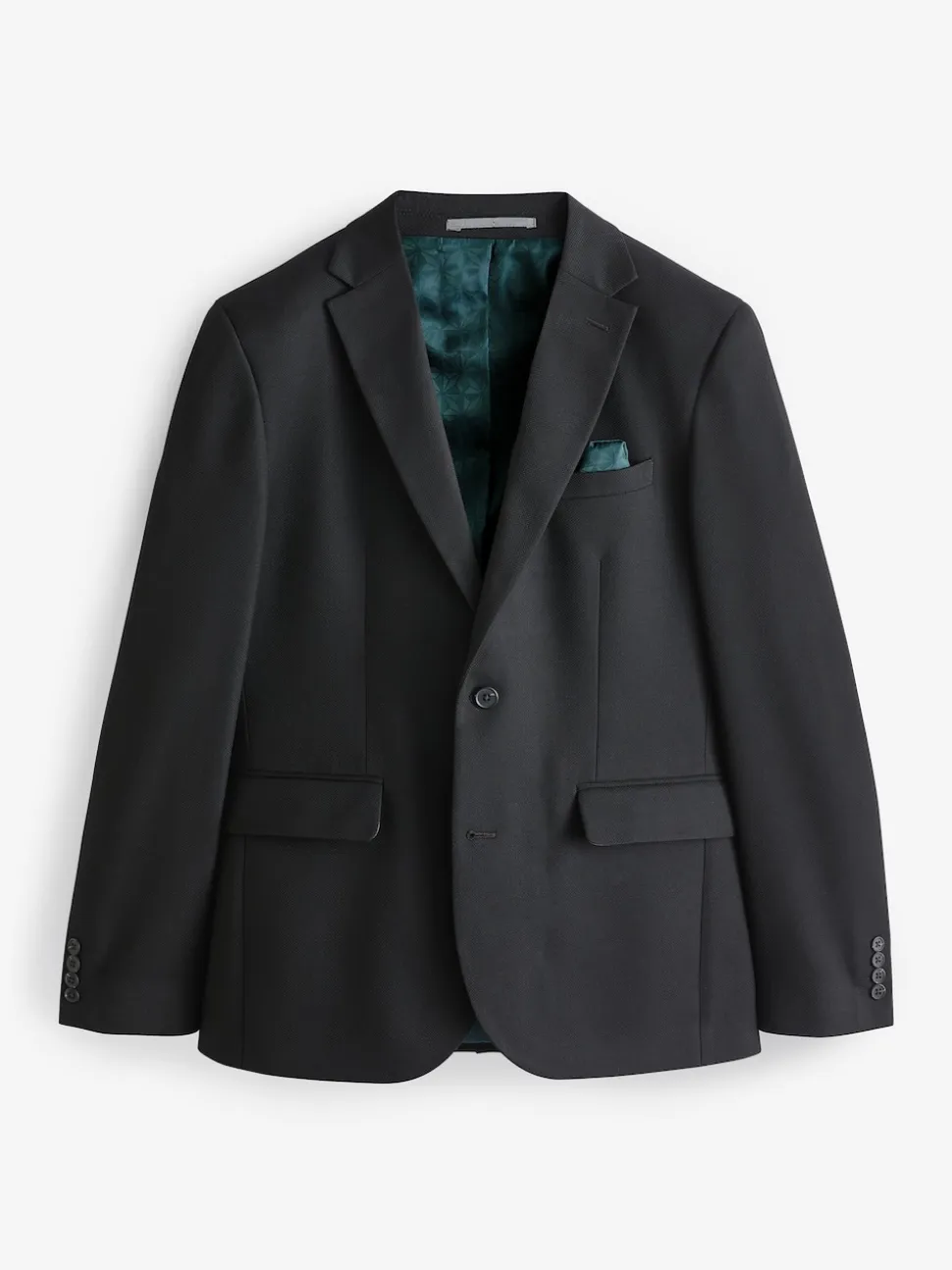 Black Slim Fit Textured Suit Jacket
