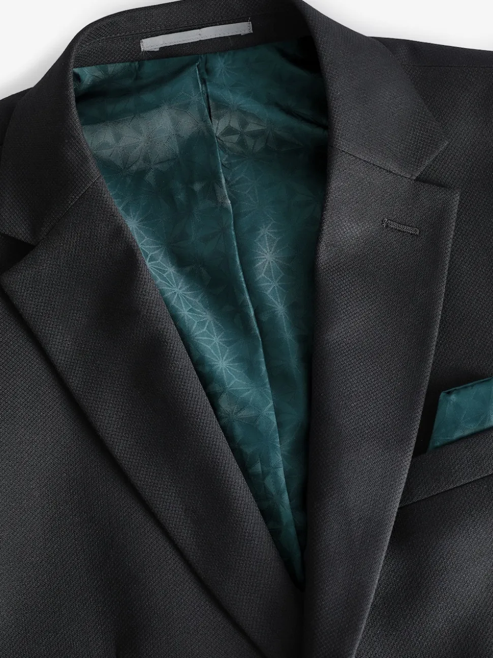 Black Slim Fit Textured Suit Jacket