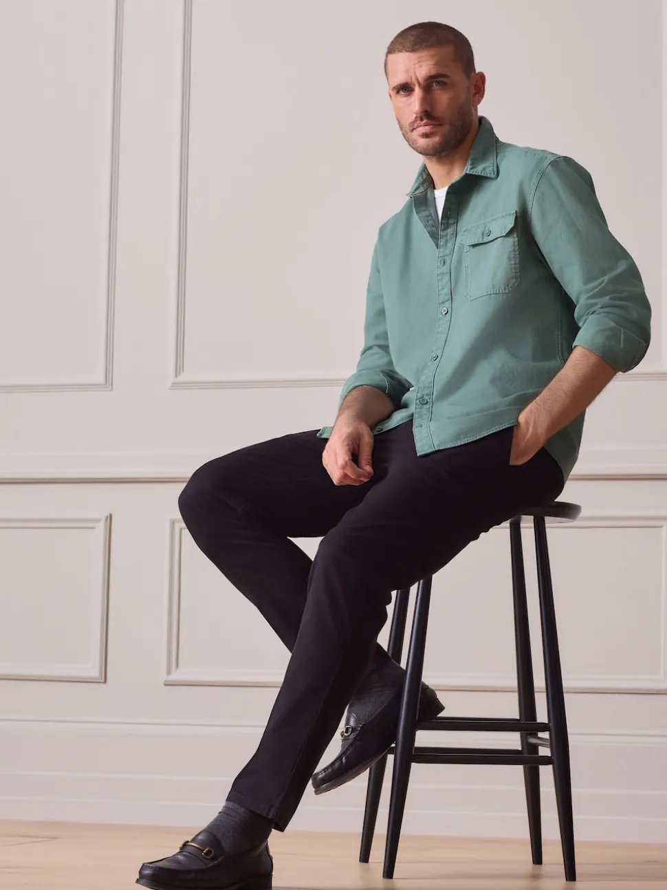Black Slim Fit Ultimate Chino Trousers