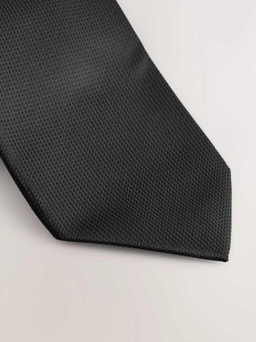 Black Slim Textured Tie