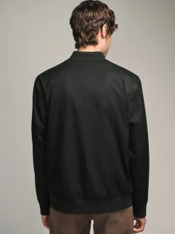 Black Smart Bomber Jacket