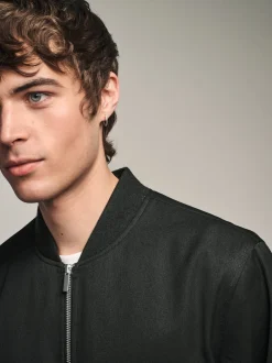 Black Smart Bomber Jacket