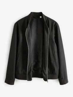 Black Smart Bomber Jacket
