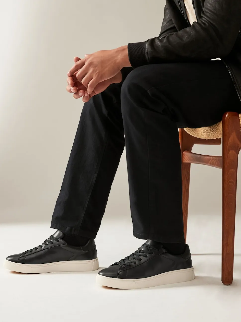 Black Smart Casual Longline Trainers