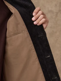 Black Smart Rich Cord Chore Jacket