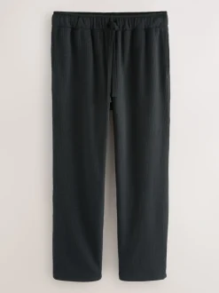 Black Soft Waffle Pyjamas Hoodie Set