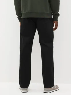 Black Solid Classic Stretch Relaxed Fit Jeans