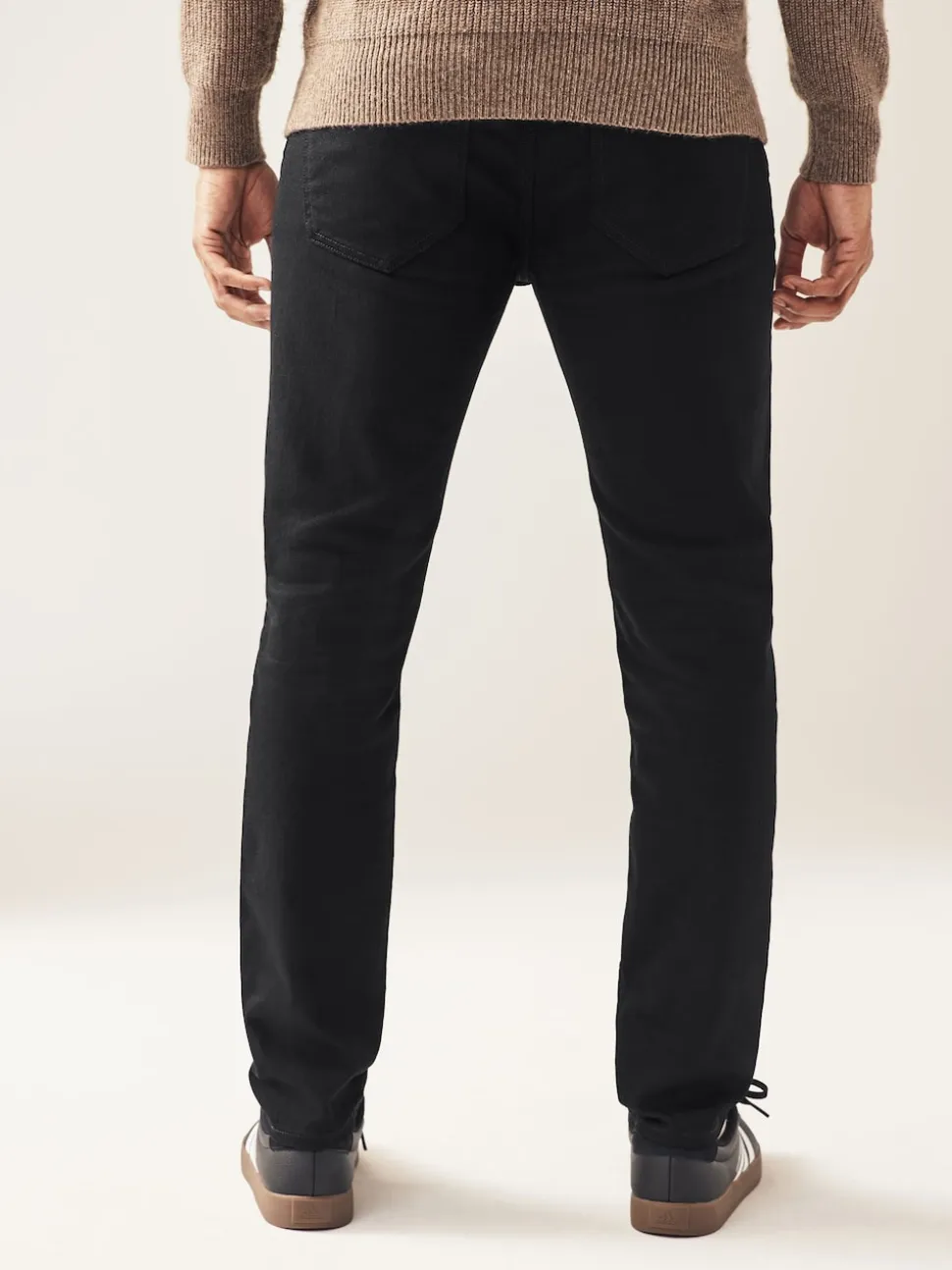 Black Solid Single Skinny Fit Classic Stretch Jeans