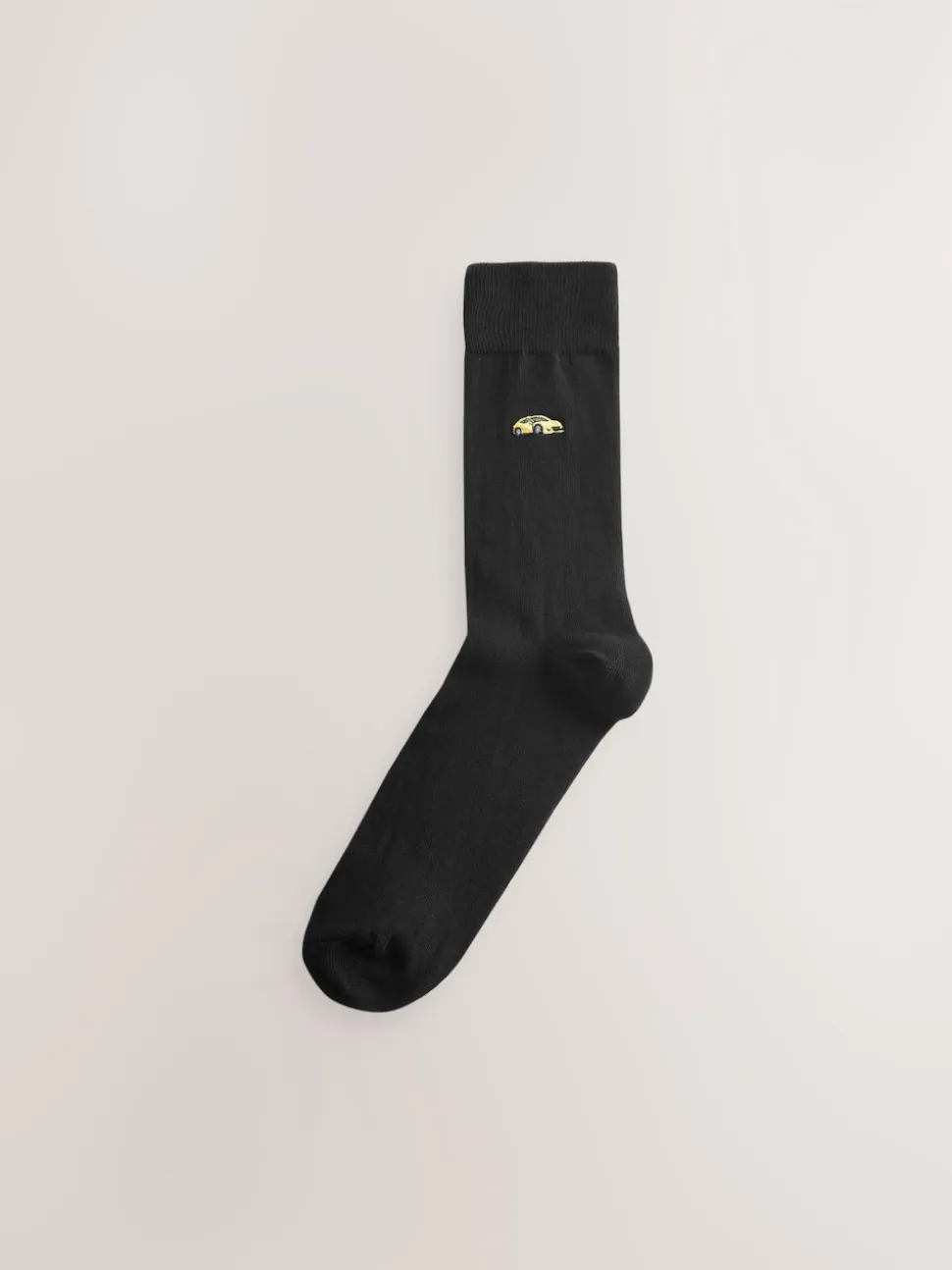 Black Sports Cars Fun Embroidered Socks 5 Pack