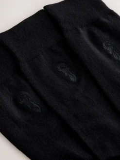 Black Stag 5 Pack Multi Stag Lasting Fresh Embroidered Socks