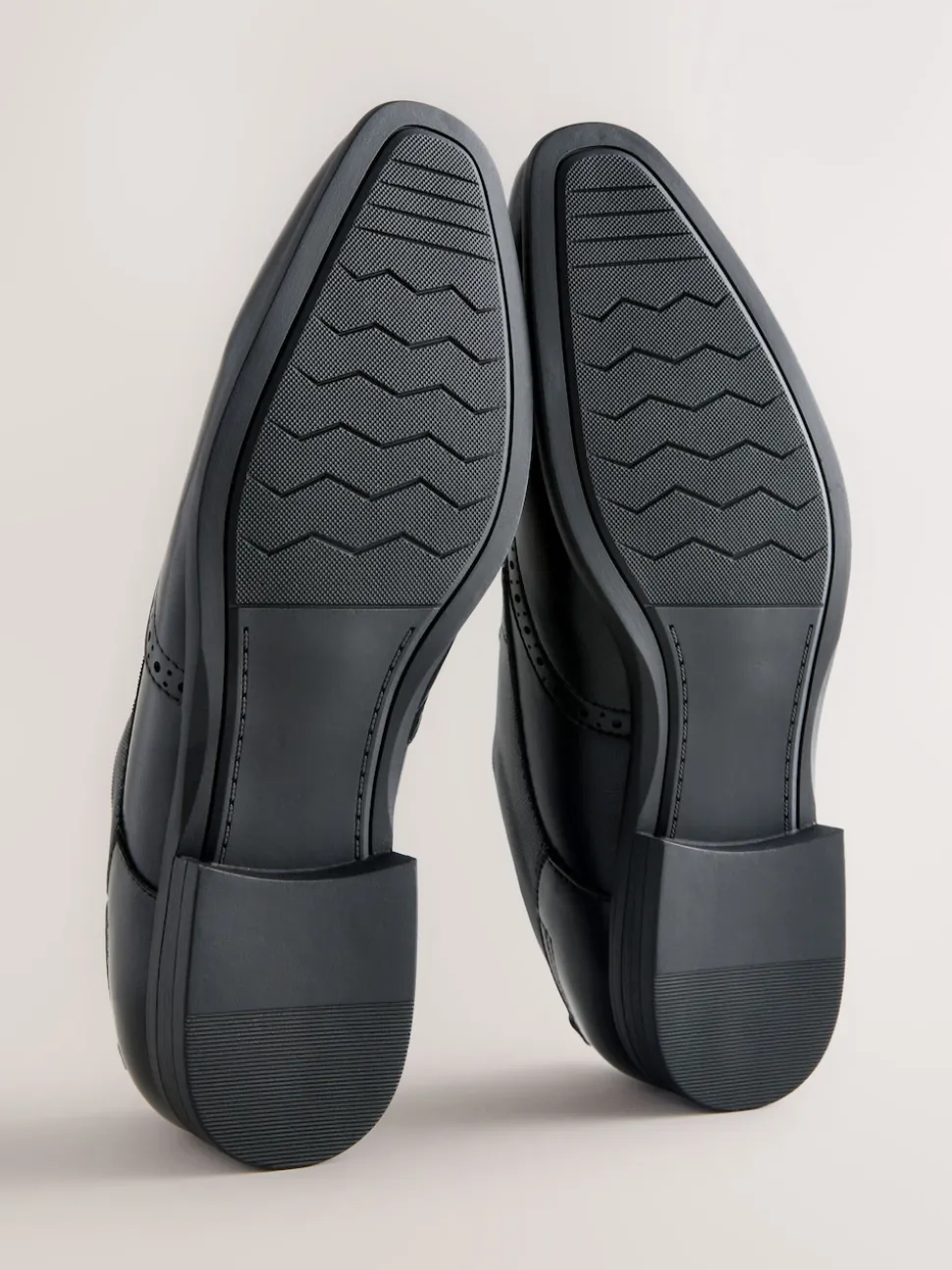 Black Standard Fit Brogue Shoes