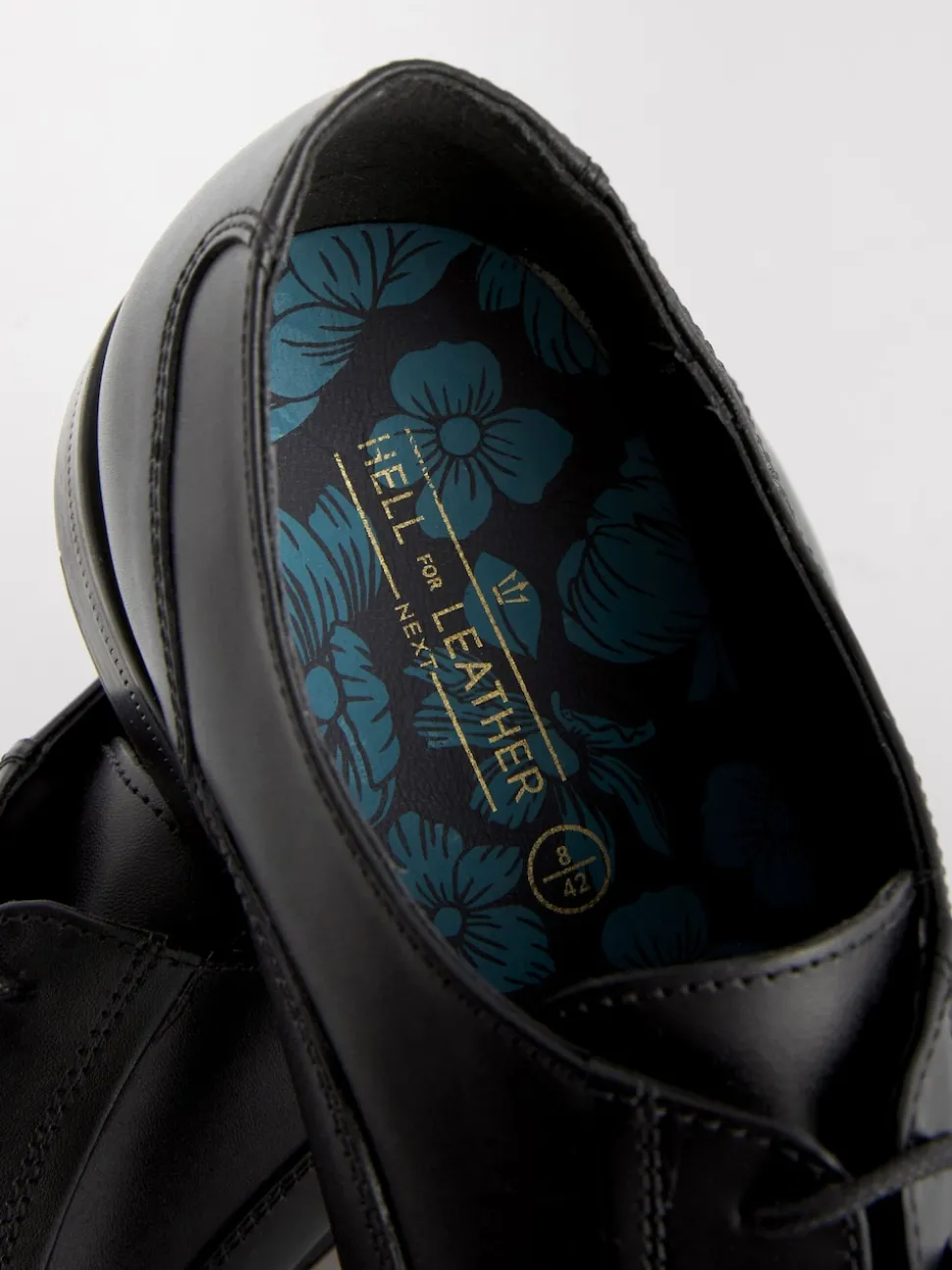 Black Standard Fit Leather Oxford Toecap Shoes