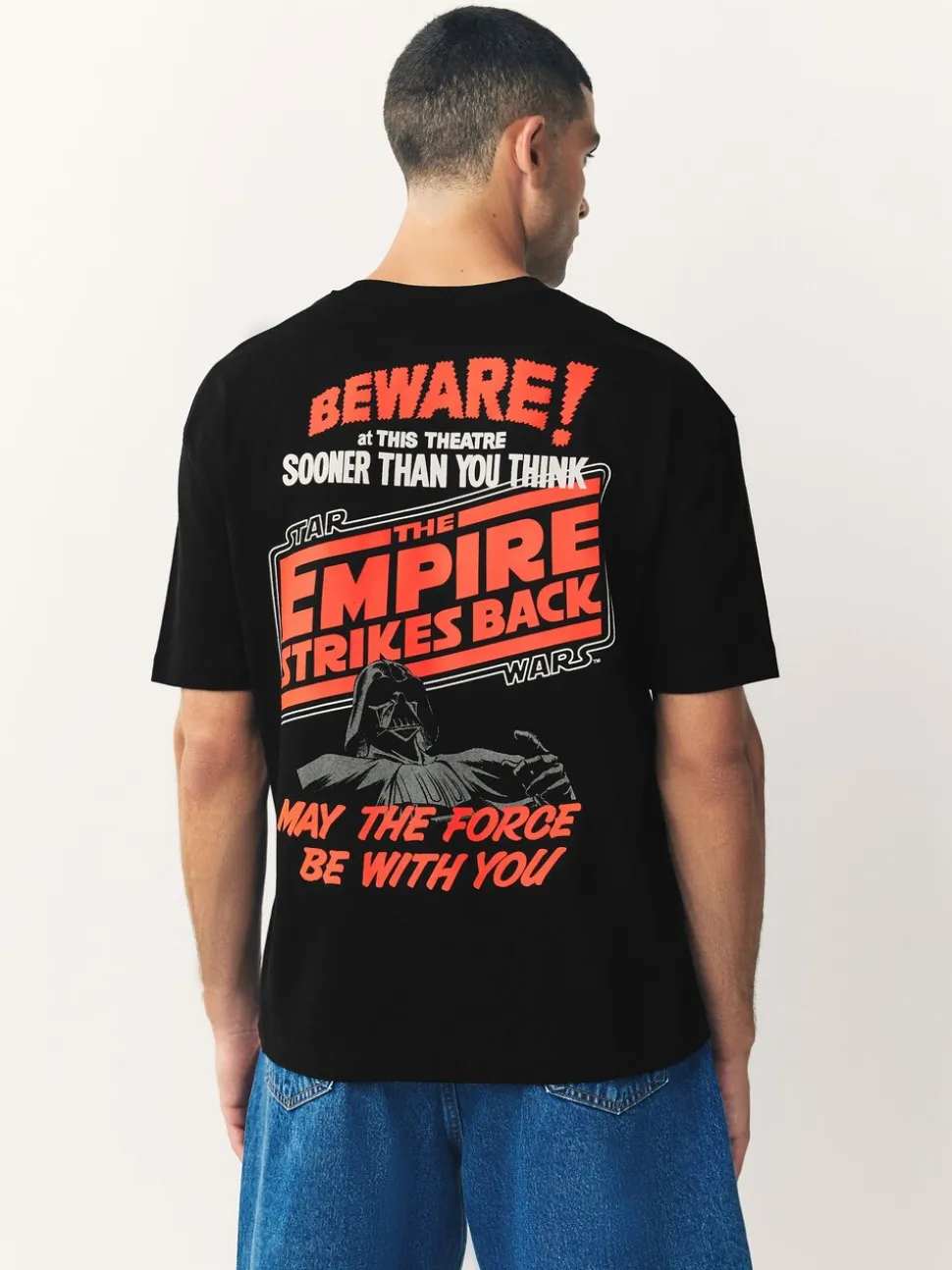Black Star Wars Licence T-Shirt
