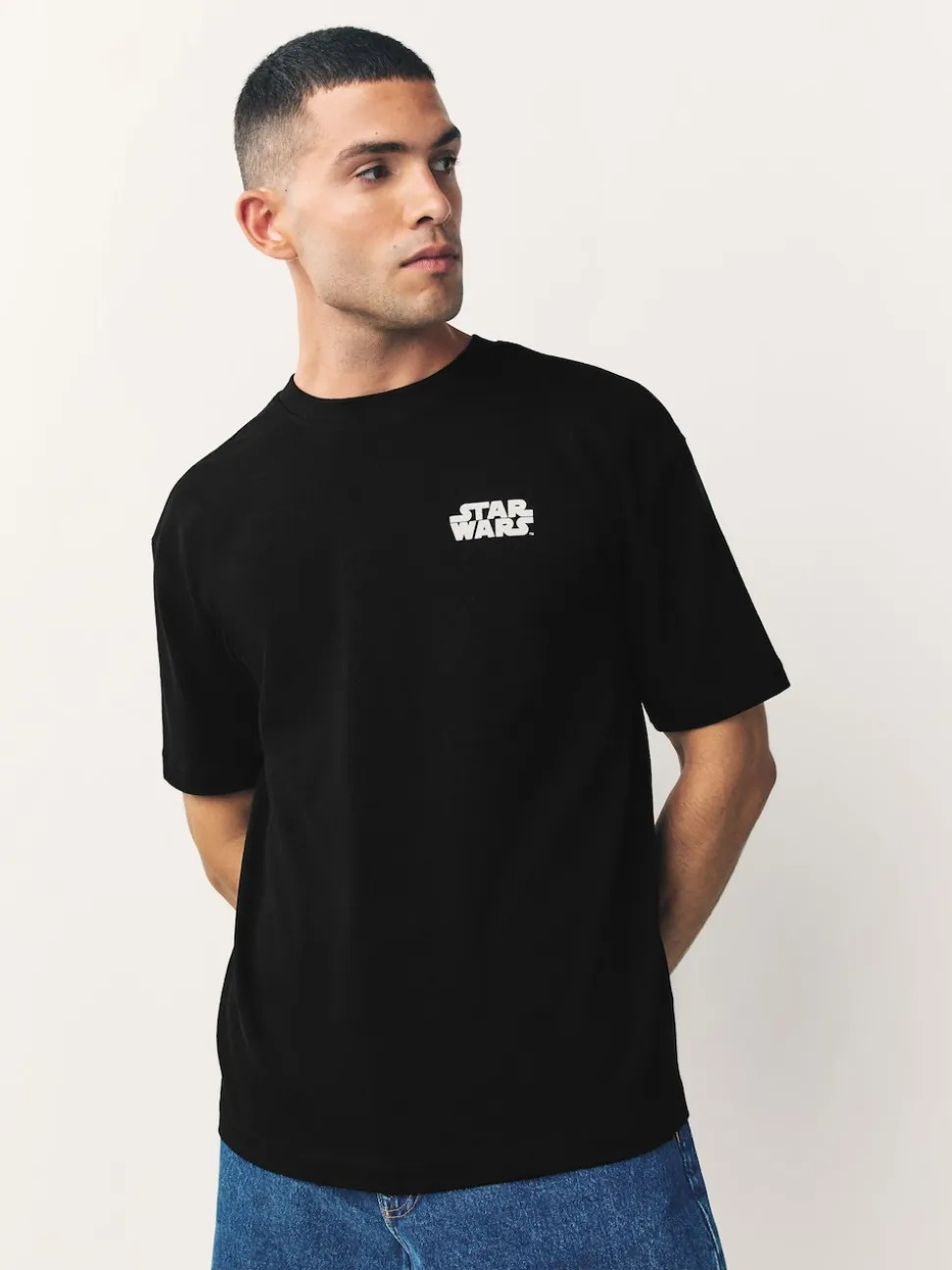 Black Star Wars Licence T-Shirt
