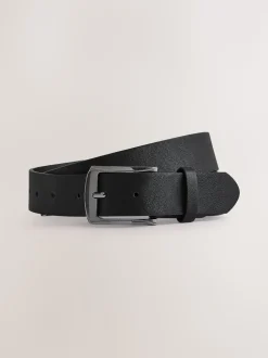 Black Straight Fit Belted Soft Touch Chino Trousers