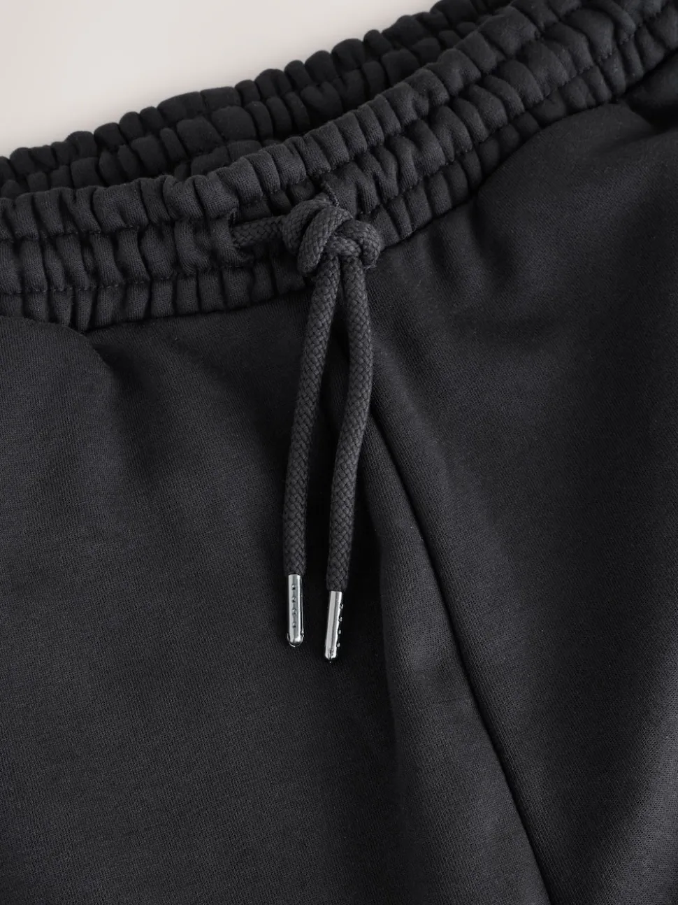 Black Straight Fit Brushback Heavyweight Joggers