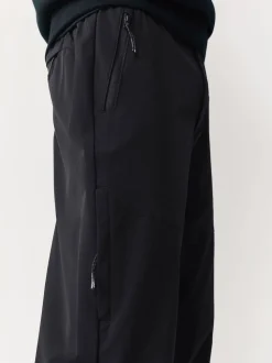Black Straight Fit Cargo Trousers