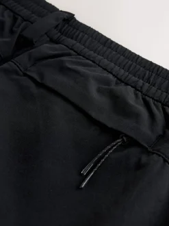 Black Straight Fit Cargo Trousers