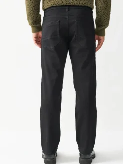 Black Straight Fit Comfort Stretch Jeans