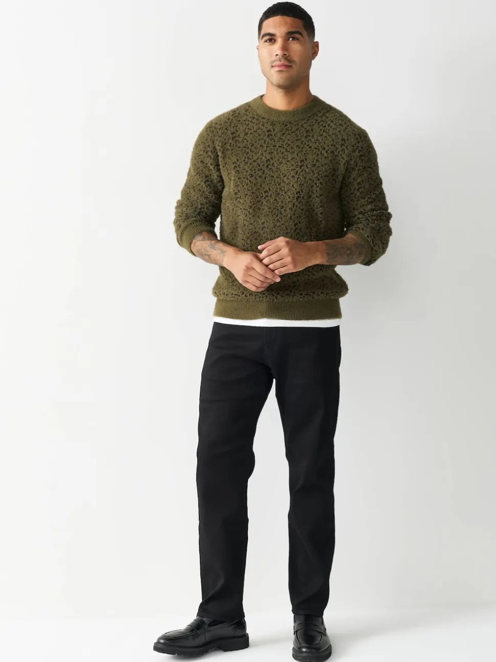 Black Straight Fit Comfort Stretch Jeans