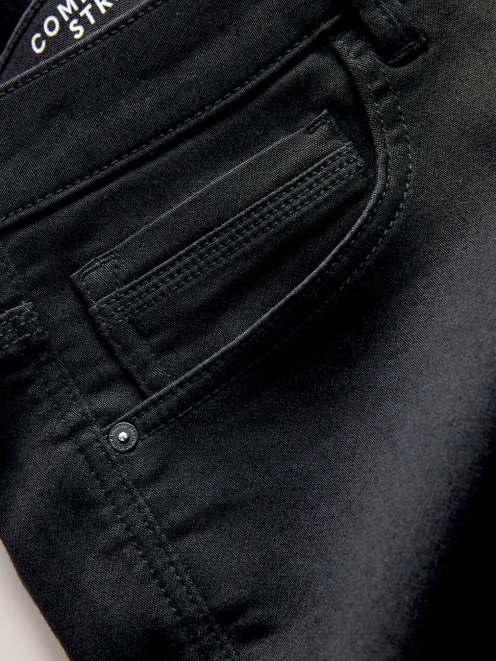 Black Straight Fit Comfort Stretch Jeans