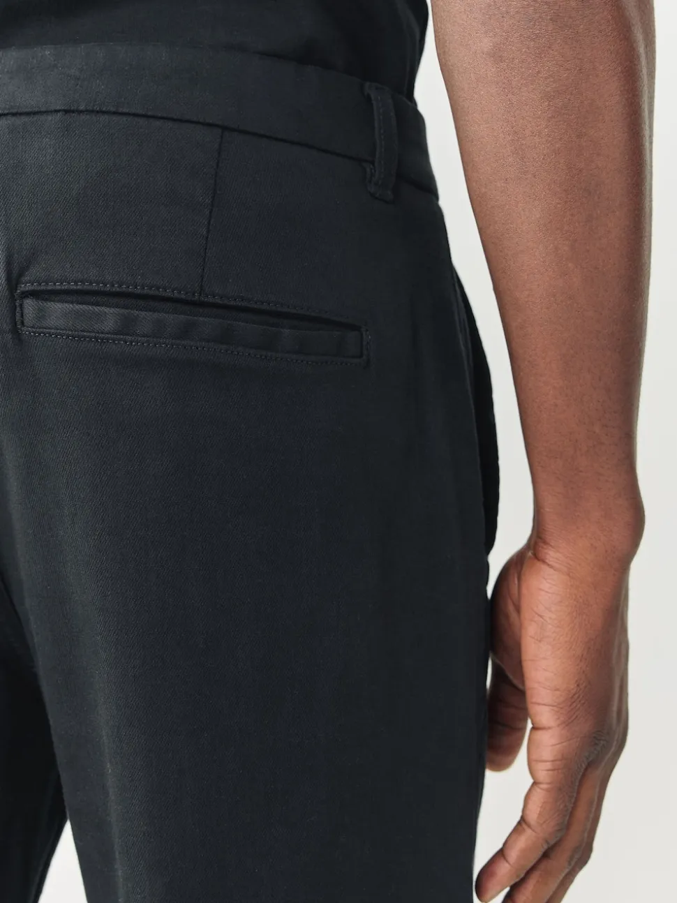 Black Straight Fit Motionflex Chino Trousers