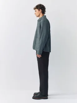 Black Straight Fit Pleated Stretch Chinos Trousers With Elasticated Waist