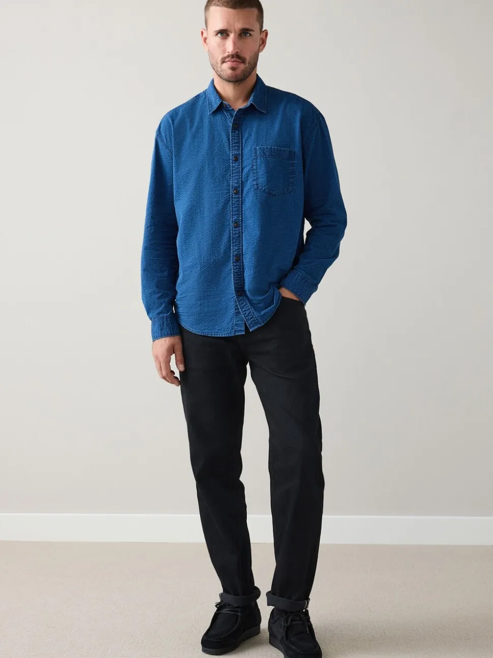 Black Straight Fit Signature Selvedge Denim Jeans