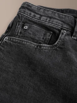 Black Straight Fit Signature Soft Touch Denim Jeans