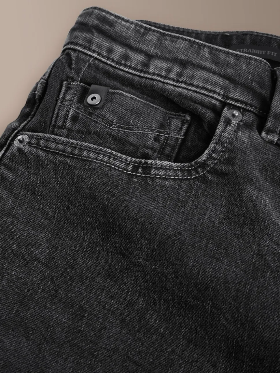 Black Straight Fit Signature Soft Touch Denim Jeans