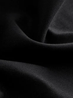 Black Straight Fit Smart Brushed Cotton TENCEL™ Lyocell Blend Chinos With Belt