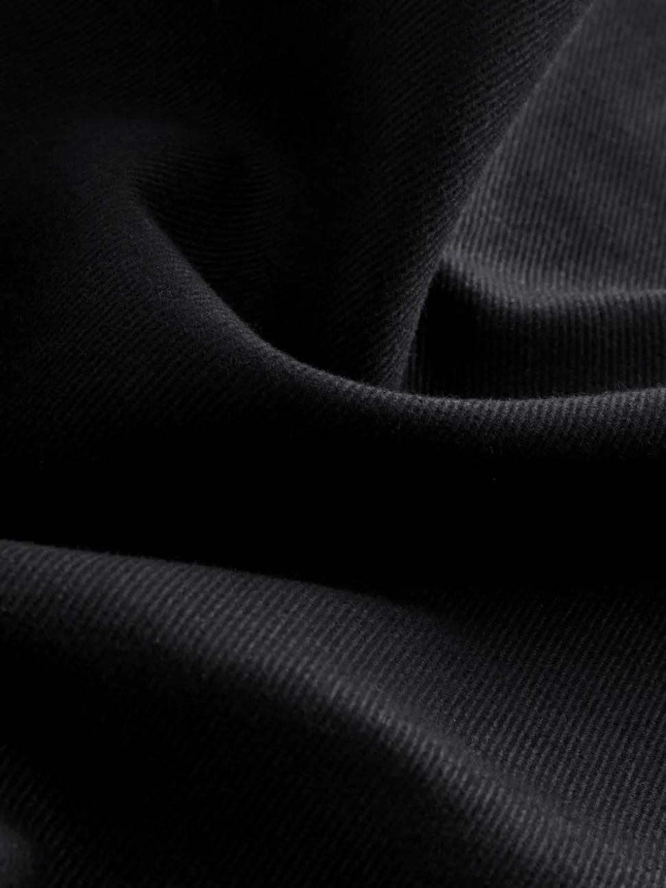 Black Straight Fit Smart Brushed Cotton TENCEL™ Lyocell Blend Chinos With Belt