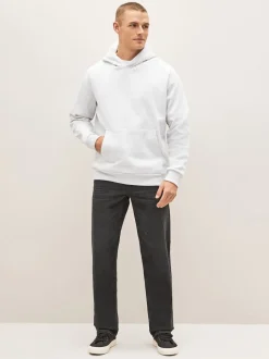 Black Straight Fit Straight Fit Essential Stretch Jeans