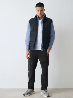 Black Straight Fit ThermoGen Cargo Trousers
