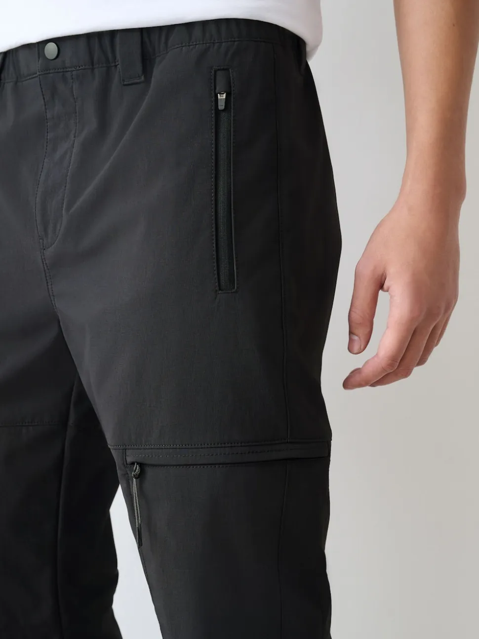 Black Straight Fit ThermoGen Cargo Trousers