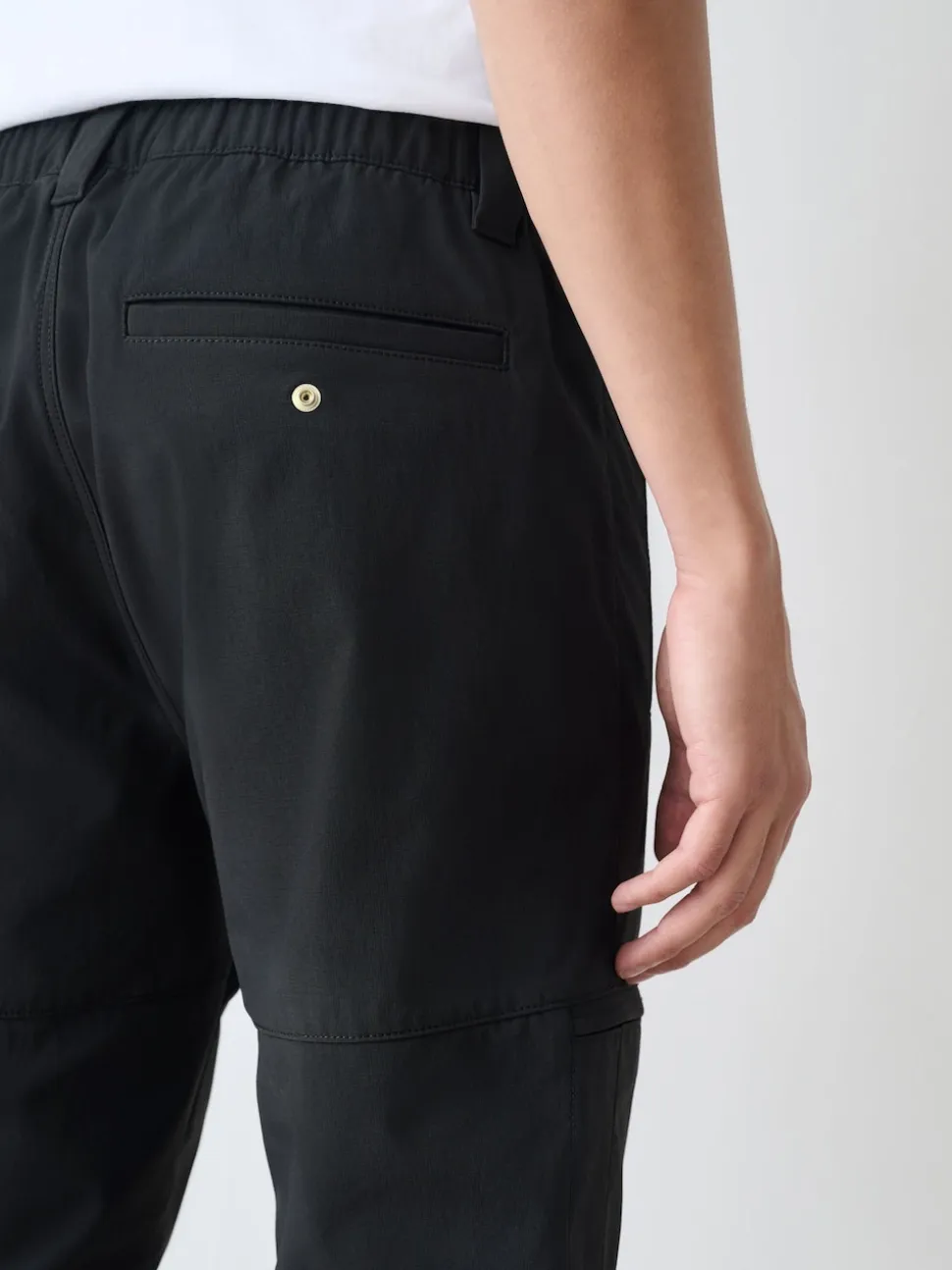 Black Straight Fit ThermoGen Cargo Trousers