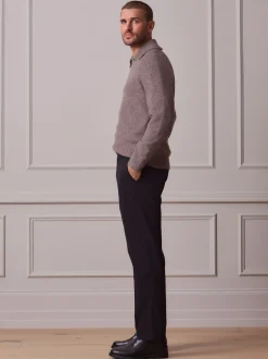 Black Straight Fit Ultimate Chino Trousers