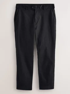 Black Straight Fit Ultimate Chino Trousers