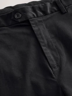 Black Straight Fit Ultimate Chino Trousers