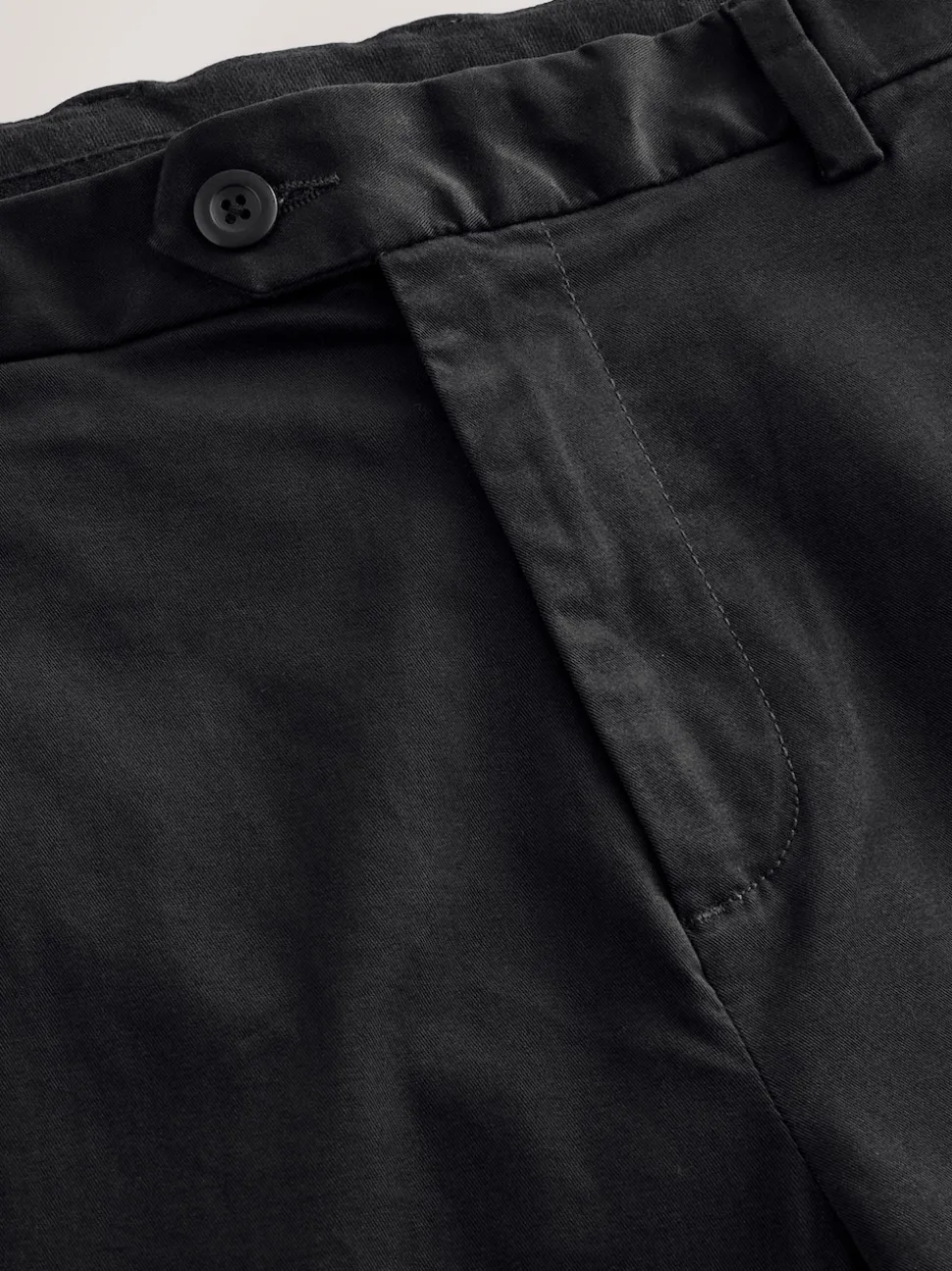 Black Straight Fit Ultimate Chino Trousers