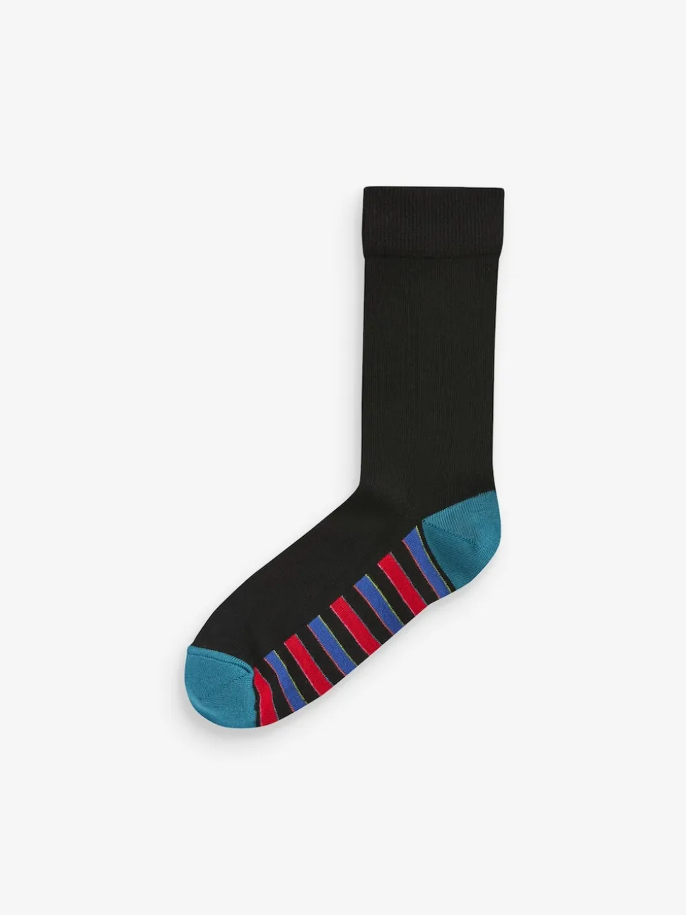 Black Stripe 7 Pack Cotton Rich Socks