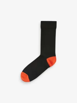 Black Stripe 7 Pack Cotton Rich Socks