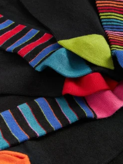 Black Stripe 7 Pack Cotton Rich Socks