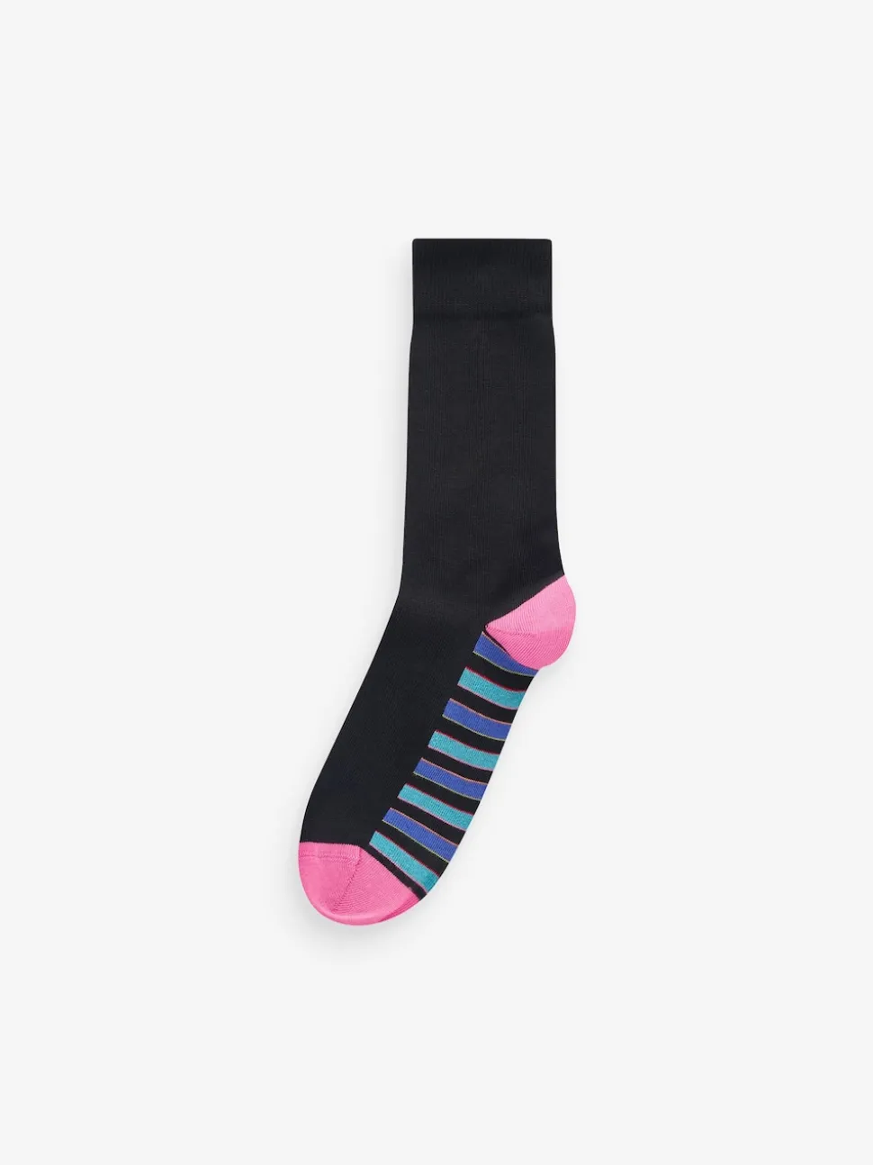 Black Stripe 12 Pack Cotton Rich Socks