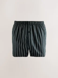 Black Stripe 4 pack Woven Pure Boxers