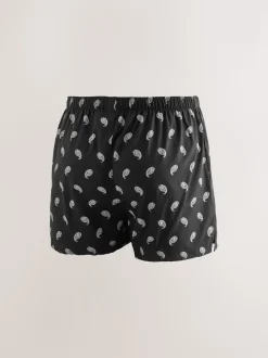 Black Stripe 4 pack Woven Pure Boxers