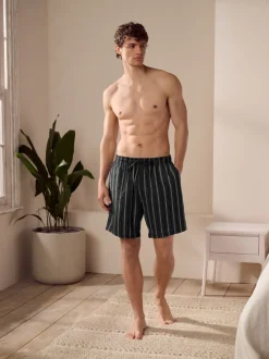 Black Stripe Woven Pyjamas Bottoms 2 Pack